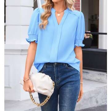 GRACE KARIN Elegant Summer Puff Blouse for Women