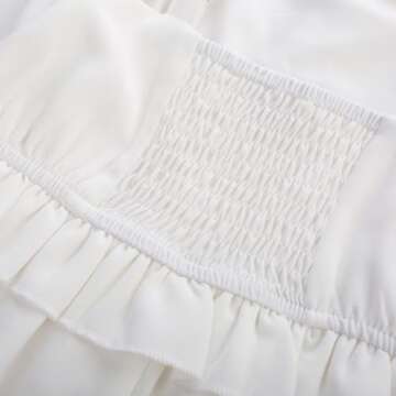 GRACE KARIN Teen Girls Dresses Size 10-12 Cute White Summer Casual Beach Sundress