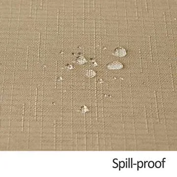 maxmill Rectangle Slubby Textured Tablecloth Waterproof Spillproof Wrinkle Free Table Cloth, Kitchen Dining Tabletop Decoration, Fabric Table Cover for Holiday Dinner Parties, 52 x 70 Inch, Beige