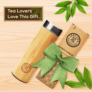 Eco-Friendly Bamboo Tea Bottle - 17oz for Loose Tea