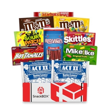 SnackBOX Movie Night Snacks BOX Care Package | Variety Pack (10 Count) | Gift Ideas for All Occasion...