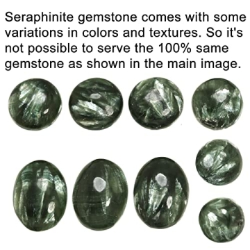 JEWELOPORIUM Green Russian Seraphinite Silver Ring for Women