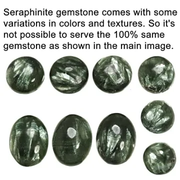 JEWELOPORIUM Green Russian Seraphinite Silver Ring for Women