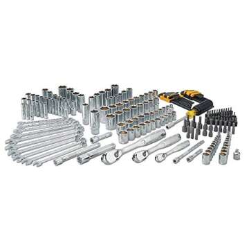 DEWALT Mechanics Tool Set, 1/4" & 3/8" & 1/2" Drive, SAE/Metric, 205-piece (DWMT81534)