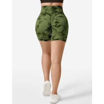 QOQ Tie Dye Workout Biker Shorts for Women