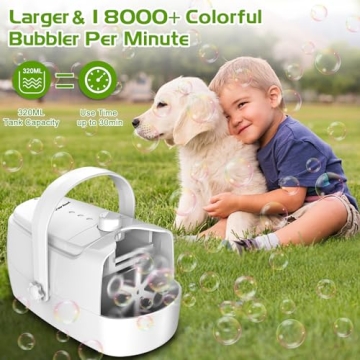 Zerhunt Bubble Machine 18000 BubblesMin Safe Durable Kids Toy