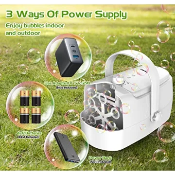 Zerhunt Bubble Machine 18000 BubblesMin Safe Durable Kids Toy