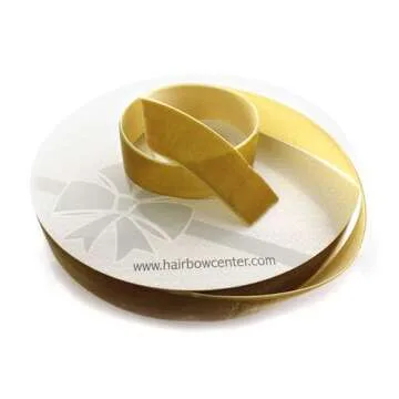 Premium 1" Antique Gold Velvet Ribbon for Crafting