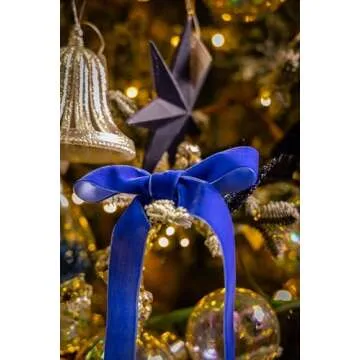 Premium 1" Antique Gold Velvet Ribbon for Crafting