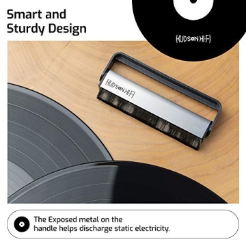 Hudson Hi-Fi Vinyl Record Cleaner Brush for Pristine LPs