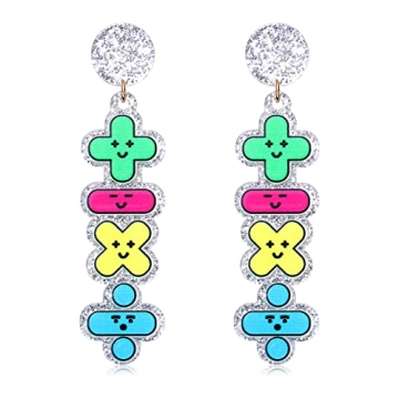 Creative Teacher Earrings - Apple and Book Dangle for Educators