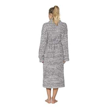 Barefoot Dreams CozyChic Heathered Adult Robe (1, Graphite/White)