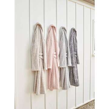 Barefoot Dreams CozyChic Heathered Adult Robe (1, Graphite/White)