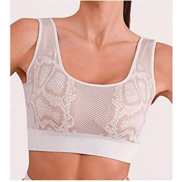 IWEMEK Women's Snakeskin Yoga Workout Set in Khaki