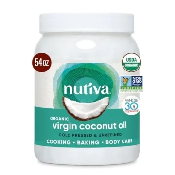 Nutiva Organic Coconut Oil - 54 Fl Oz - Versatile for Cooking and Skincare