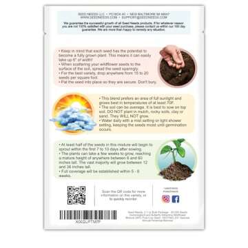 Seed Needs, Large 2 Ounce Package of 30,000+ Hummingbird and Butterfly Garden Wildflower Seed Mixtur...