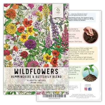 Seed Needs Hummingbird Butterfly Wildflower Seed Mix