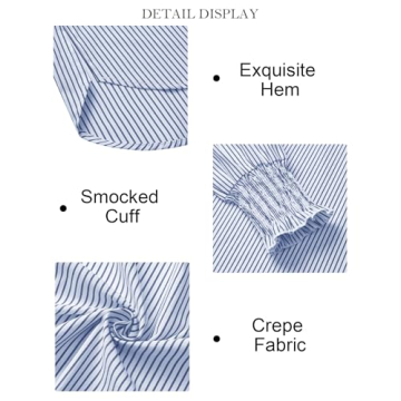 Stylish Blue Striped Button Down Shirt for Women