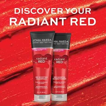 John Frieda Radiant Red Red Boosting Shampoo, Daily Shampoo, Helps Enhance Red Hair Shades, 8.3 Ounce, with Pomegranate and Vitamin E
