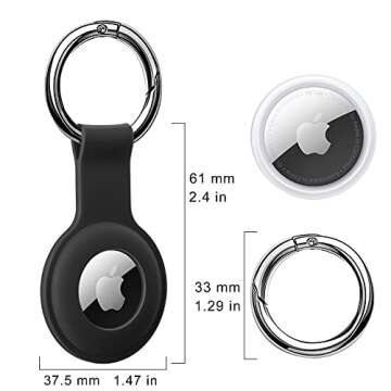 Holder Case for AirTags Ultra Light Silicone Sleeve for AirTags Durable Anti-Scratch Protective Skin...