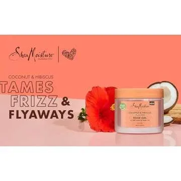 SheaMoisture Flaxseed Edge Control Gel Hair Products for Curly Hair Coconut and Hibiscus Paraben-Free Hair 3.5 oz