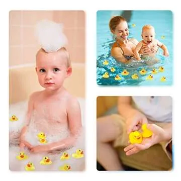60 Rubber Ducks Set for Kids Fun Bath Party Toys