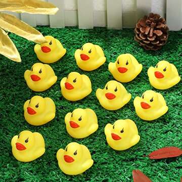 60 Rubber Ducks Set for Kids Fun Bath Party Toys