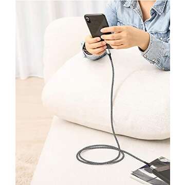 10FT USB-C Cable 100W Fast Charger Braided 2-Pack