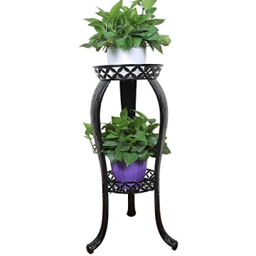 32inch Rustproof Metal Potted Plant Stand Indoor Outdoor