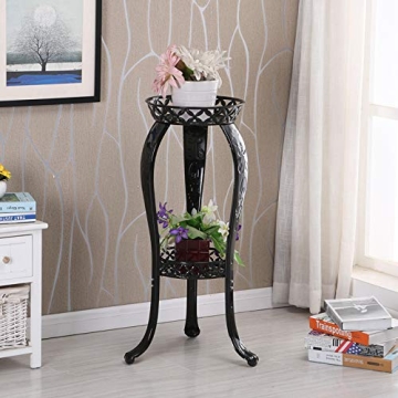 32inch Rustproof Metal Potted Plant Stand Indoor Outdoor