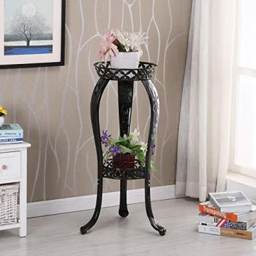 32inch Rustproof Metal Potted Plant Stand Indoor Outdoor