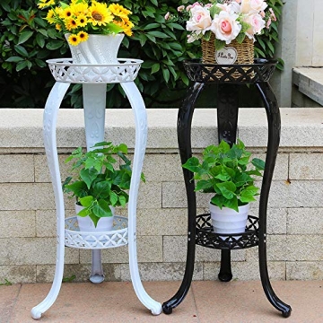 32inch Rustproof Metal Potted Plant Stand Indoor Outdoor