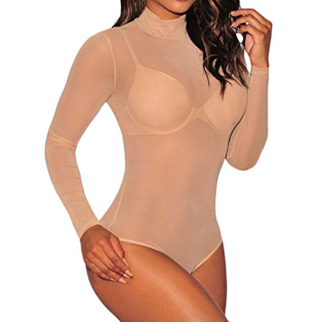 Stylish Floral Lace V Neck Bodysuit for Women