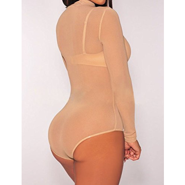 Stylish Floral Lace V Neck Bodysuit for Women