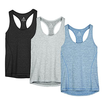 icyzone Workout Tank Tops for Women - Racerback Athletic Yoga Tops, Running Exercise Gym Shirts(Pack...