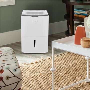 Frigidaire 50-Pint Smart Dehumidifier for Basement, Garage, Attic, 115V, Energy Star Moisture Absorber with Timer, Wi-Fi, App Control and Amazon Alexa & Google Home Compatibility in White