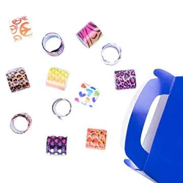 Super Z Outlet Slap On Plastic Vinyl Retro Bracelets with Colorful Hearts & Animal Print Design Patterns for Children, Toy Party Favors (72 Pack)