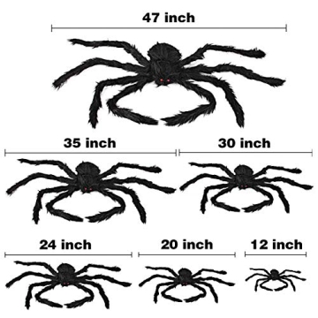 Realistic Halloween Spider Decorations Set for Creepy Decor