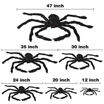 Realistic Halloween Spider Decorations Set for Creepy Decor