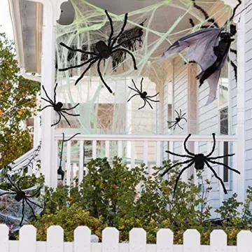 Realistic Halloween Spider Decorations Set for Creepy Decor