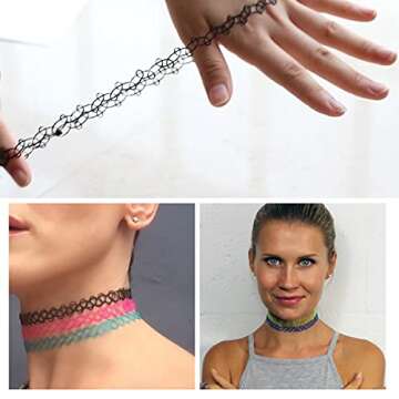 BodyJ4You 12PC Tattoo Choker Necklace - 90s Accessories 2000s Jewelry Y2K Fashion Vitange Trendy - G...