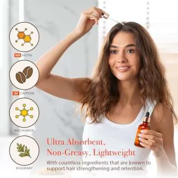 Red by Kiss Growth MD Hair Growth Scalp Serum, Biotin, Niacinamide, Panthenol, Rosemary Oil Infused, Made with 100% Natural Ingredients, USDA Certified Organic Oils, Non-GMO