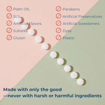 Tidalove Smile More Toothpaste Tablets with Fluoride, Anti-Cavity, Vegan, Zero Waste, Eco-Friendly, Travel Friendly, 1 Month Supply Refill (62 Tablets) (Fresh Minty Yuzu)