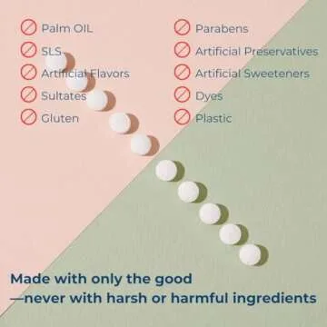 Tidalove Smile More Toothpaste Tablets with Fluoride, Anti-Cavity, Vegan, Zero Waste, Eco-Friendly, Travel Friendly, 1 Month Supply Refill (62 Tablets) (Fresh Minty Yuzu)