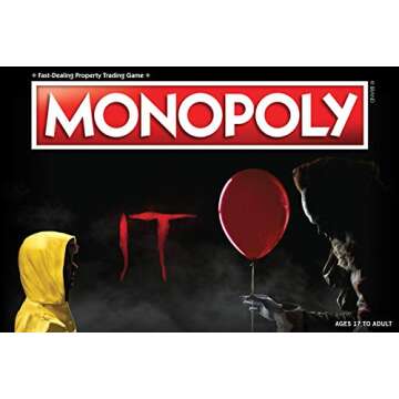 Monopoly IT Board Game | Based on The 2017 Drama/Thriller IT | Officially Licensed IT Merchandise | Themed Classic Monopoly Game