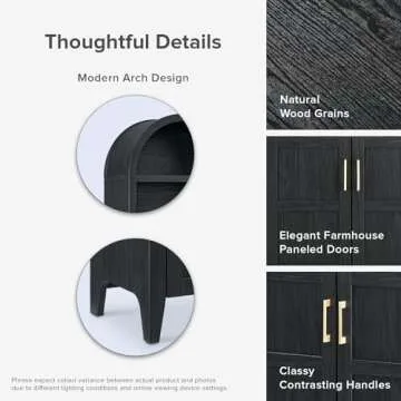 mopio Lauren Arched Cabinet for Elegant Living Spaces