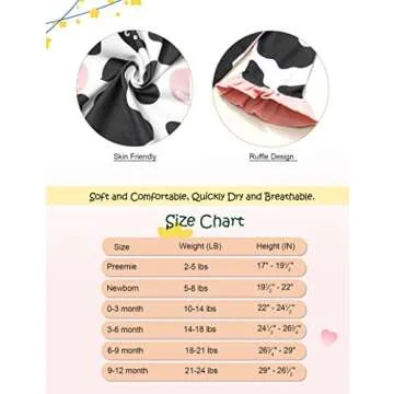 Baby Girl Clothes 0 3 Months Long Sleeve Rompers for Baby Girl Cows Printed Baby Clothes for Girls 0-3 Months Baby Girl Clothes