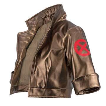 C-ZOFEK Women's Hero Cosplay Jacket High Waist PU-Leather Coat for Halloween