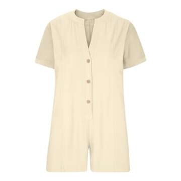 Hvyesh Short Rompers, Tshirt Shorts Romper, Summer Womens Shorts Dressy Jumpsuits Casual 2024 Trendy