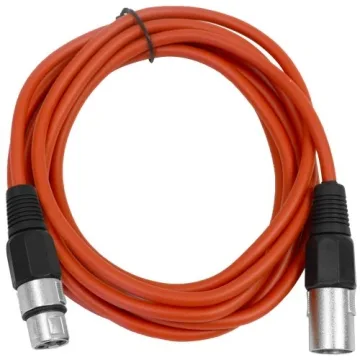 Premium SEISMIC AUDIO SAXLX-10 Red XLR Cables - 6 Pack of 10' Male to Female Patch Cords for Profess...